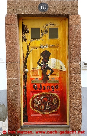 Funchal, Rua Santa Maria 181, bemalte Tür