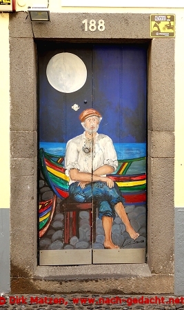 Funchal, Rua Santa Maria 188a, bemalte Tür