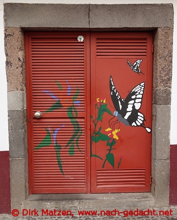 Funchal, Rua Santa Maria 2, bemalte Tür