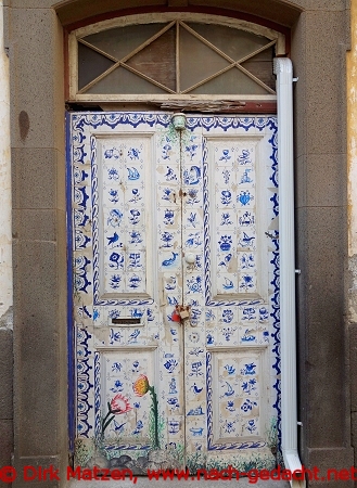 Funchal, Rua Santa Maria 220, bemalte Tür