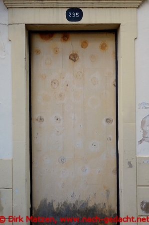 Funchal, Rua Santa Maria 235, bemalte Tür