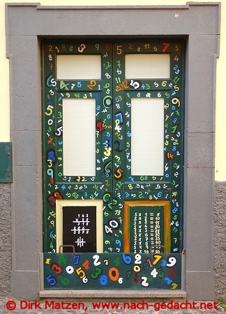 Funchal, Rua Santa Maria 242a, bemalte Tür
