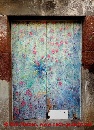 Funchal, Rua Santa Maria 247, bemalte Tür