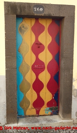 Funchal, Rua Santa Maria 260, bemalte Tür