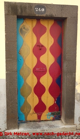 Funchal, Rua Santa Maria 260, bemalte Tr