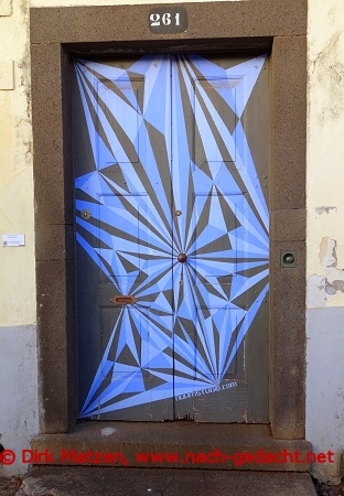 Funchal, Rua Santa Maria 261, bemalte Tür