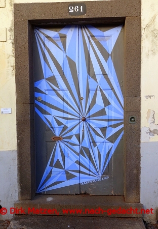 Funchal, Rua Santa Maria 261, bemalte Tr