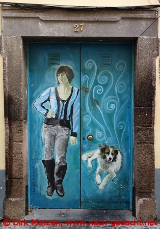 Funchal, Rua Santa Maria 27, bemalte Tr