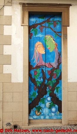 Funchal, Rua Santa Maria 271, bemalte Tr