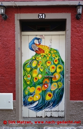 Funchal, Rua Santa Maria 31, bemalte Tür