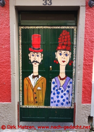 Funchal, Rua Santa Maria 33, bemalte Tür