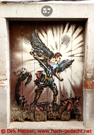 Funchal, Rua Santa Maria 37, bemalte Tr