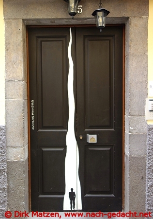 Funchal, Rua Santa Maria 45, bemalte Tr