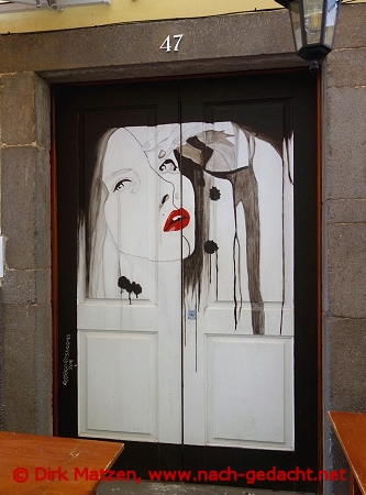 Funchal, Rua Santa Maria 47, bemalte Tür