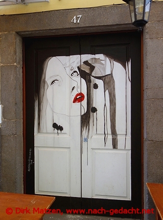 Funchal, Rua Santa Maria 47, bemalte Tr