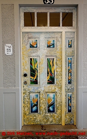 Funchal, Rua Santa Maria 55, bemalte Tr