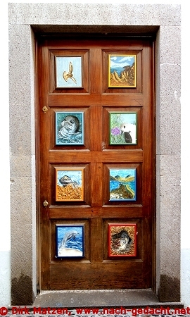 Funchal, Rua Santa Maria 59, bemalte Tür
