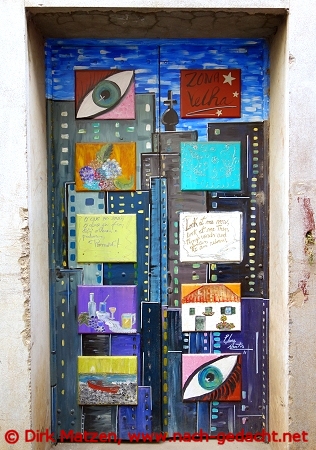 Funchal, Rua Santa Maria 64, bemalte Tr