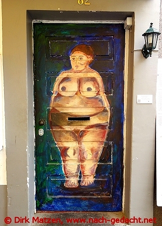 Funchal, Rua Santa Maria 82, bemalte Tr