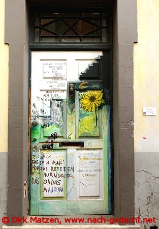 Funchal, Rua Santa Maria 87, bemalte Tür
