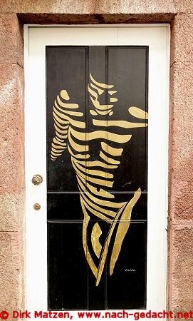 Funchal, Rua Santa Maria 93, bemalte Tr
