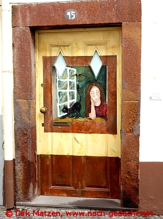 Funchal, Rua Santa Maria 95, bemalte Tür
