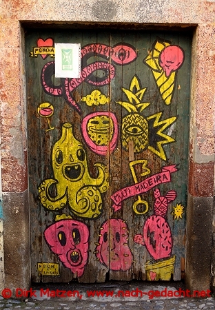 Funchal, Travessa Joo Caetano 14, bemalte Tr