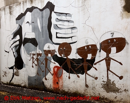 Funchal, Travessa Joo Caetano 15, bemalte Wand