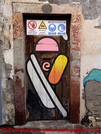 Funchal, Travessa Joo Caetano 16, bemalte Tr