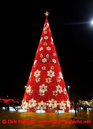 Funchal Weihnachtsbeleuchtung, zentrale Weichnachtsturm