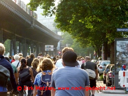 Critical Mass Hamburg Juni 2012, Radfahrer Johannisbollwerk