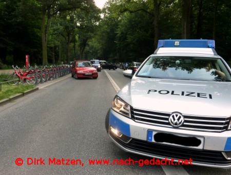 Critical Mass Hamburg Juli 2012, Polizeisperre