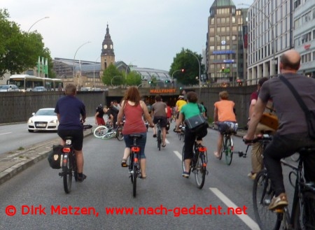 Critical Mass Hamburg Juli 2012, Unfall