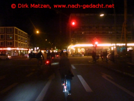 Critical Mass Hamburg Oktober 2012, Fahrt auf Osterstrasse