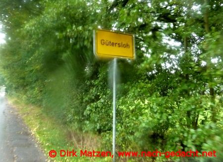 Ortsschild Gtersloh