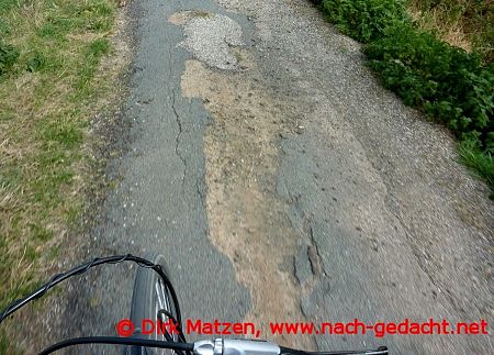 schlechter Radweg