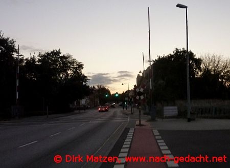 Bernburg, Verkehrsschild auf Radweg