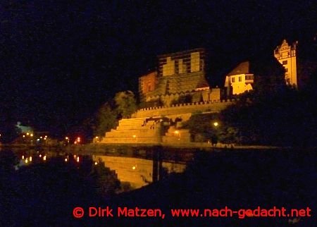 Schloss Bernburg nachts