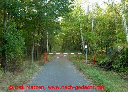Absperrung auf der Strecke
