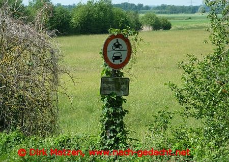 zugewachsene Verkehrsschilder