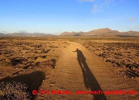 Lanzarote, Fahrrad Schattenbild