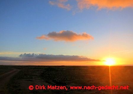 Lanzarote, Sonnenuntergang an der Westkste