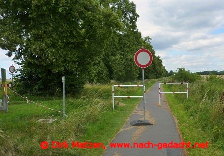 Radweg-Sperrung