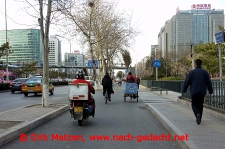 Radtour Peking, Fahrt Richtung Zentrum