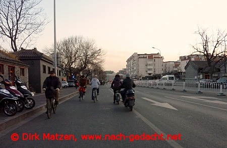 Radtour Peking, Radweg auf Strae