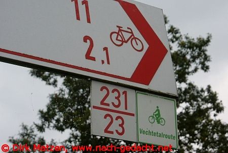 Vechtetalroute Fahrradschild