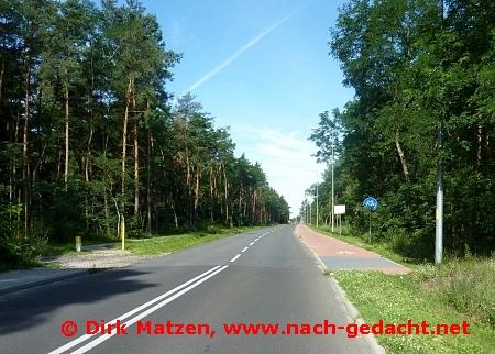 Strassenbegleitender Radweg in Polen