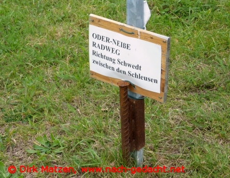 Schild Oder-Neie-Radweg