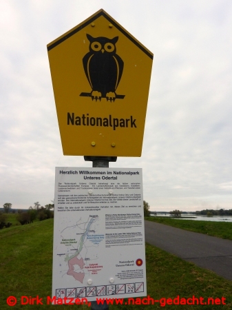 Schild Nationalpark Unteres Odertal