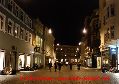 Aarhus Fussgängerzone nachts